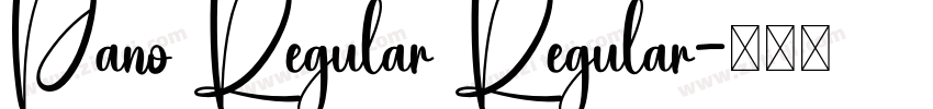 Pano Regular Regular字体转换